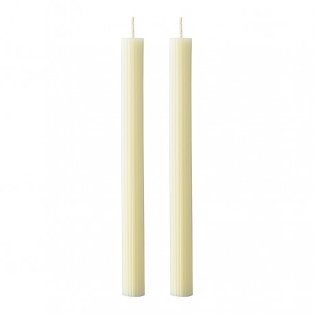 Набор из двух свечей молочно-белого цвета из коллекции edge, 24,5 см