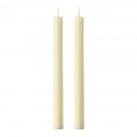 Набор из двух свечей молочно-белого цвета из коллекции edge, 24,5 см