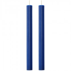 Набор из двух свечей синего цвета из коллекции edge, 24,5 см