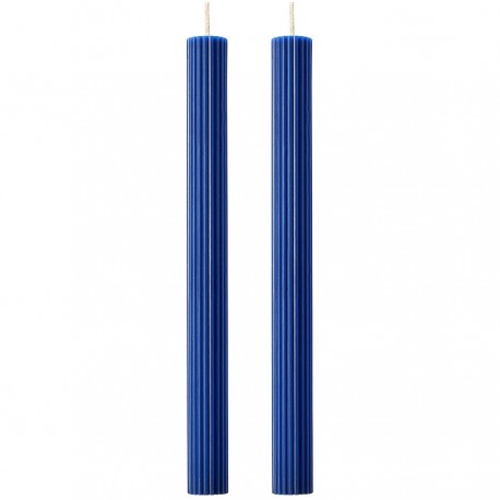 Набор из двух свечей синего цвета из коллекции edge, 24,5 см