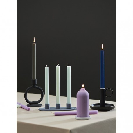 Набор из двух свечей синего цвета из коллекции edge, 24,5 см