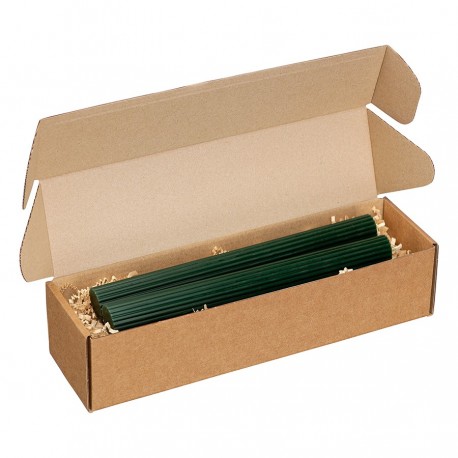 Набор из двух свечей темно-зеленого цвета из коллекции edge, 24,5 см