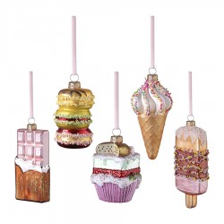 Набор ёлочных украшений glimmer selection из коллекции new year essential, 5 шт.