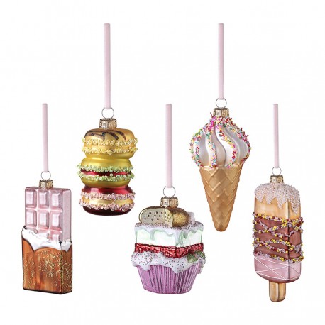 Набор ёлочных украшений glimmer selection из коллекции new year essential, 5 шт.