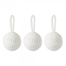 Набор ёлочных украшений fluffy white из коллекции new year essential, 3 шт.