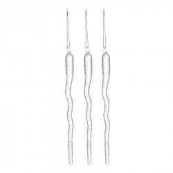 Набор ёлочных украшений melting icicles из коллекции new year essential, 3 шт.