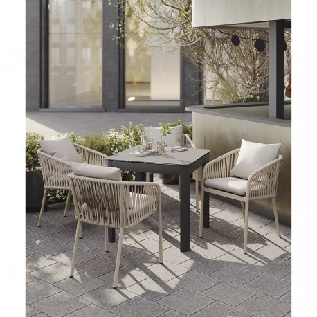 Стол обеденный leif, 80х80 см, темно-серый