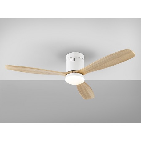 Вентилятор с освещением Siroco белый/древесный