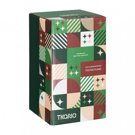 Свеча декоративная festive flame из коллекции new year essential, 19,5 см