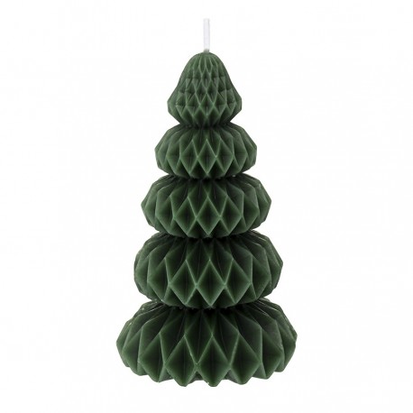 Свеча декоративная origami зеленого цвета из коллекции new year essential, 19 см