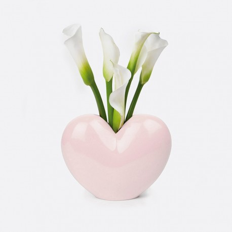 Ваза для цветов love, 15,5 см, светло-розовая