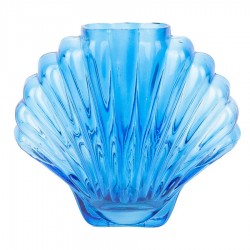 Ваза для цветов seashell, 18,5 см, голубая