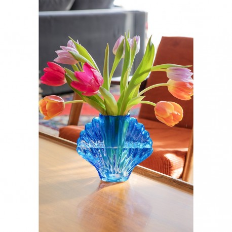 Ваза для цветов seashell, 18,5 см, голубая