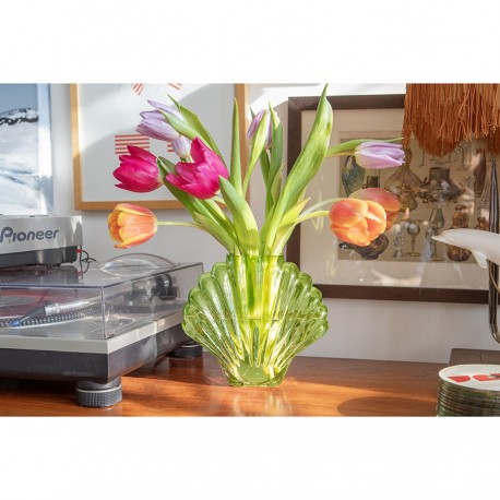 Ваза для цветов seashell, 18,5 см, зеленая