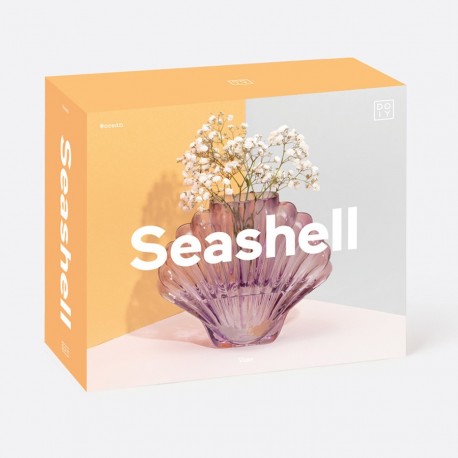 Ваза для цветов seashell, 18,5 см, лиловая