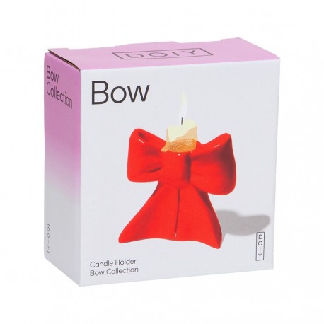 Подсвечник bow, 8 см, красный