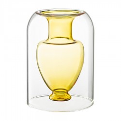 Ваза muse, 16 см, янтарная