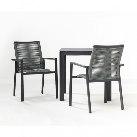 Стол обеденный leif, 80х80 см, темно-серый