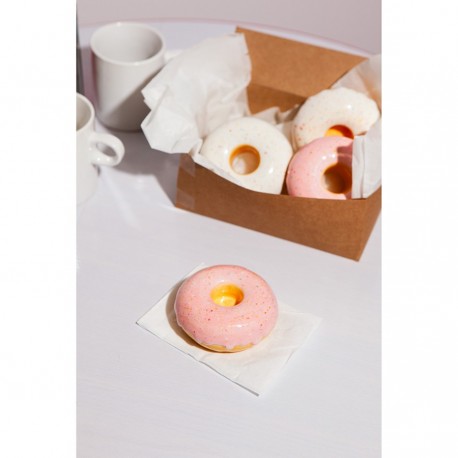 Подсвечник fast food, donut, D7 см, розовый