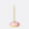 Подсвечник fast food, donut, D7 см, розовый
