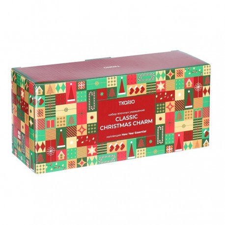 Набор ёлочных украшений classic christmas charm из коллекции new year essential, 4 шт.