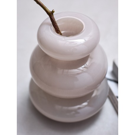 Ваза riverstone, 20 см, жемчужно-серая