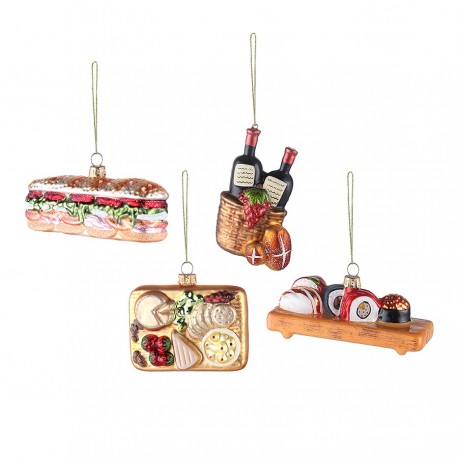 Набор ёлочных украшений christmas feast из коллекции new year essential, 4 шт.