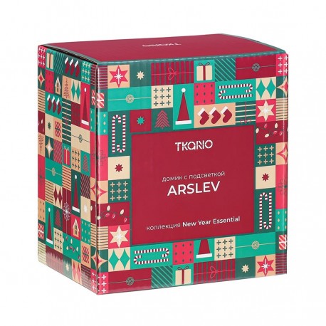 Домик с подсветкой arslev из коллекции new year essential, 11 см