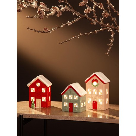 Домик с подсветкой fredensborg из коллекции new year essential, 13 см