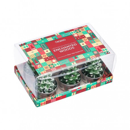 Набор декоративных свечей enchanted woods из коллекции new year essential, 6 шт.