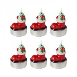 Набор декоративных свечей festive stocking из коллекции new year essential, 6 шт.