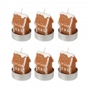 Набор декоративных свечей gingerbread houses из коллекции new year essential, 6 шт.
