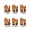 Набор декоративных свечей gingerbread houses из коллекции new year essential, 6 шт.