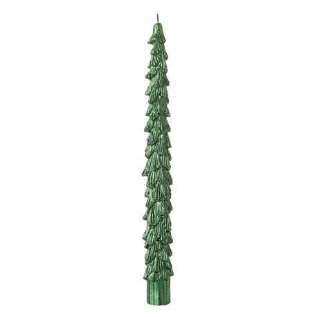 Набор из двух свечей зеленого цвета из коллекции new year essential, 25 см