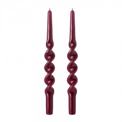 Набор из двух свечей бордового цвета из коллекции essential, 35 см