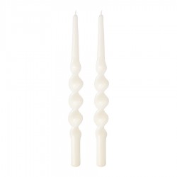 Набор из двух свечей кремового цвета из коллекции essential, 35 см
