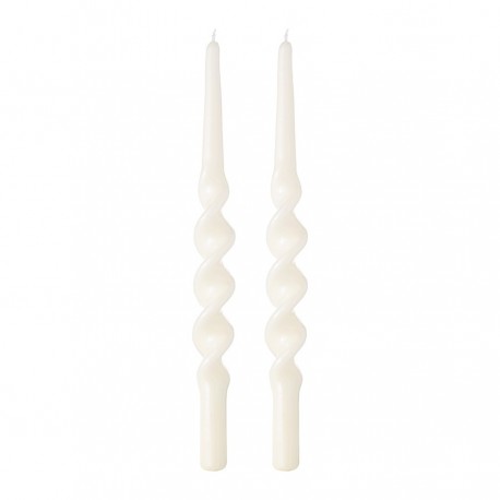 Набор из двух свечей кремового цвета из коллекции essential, 35 см