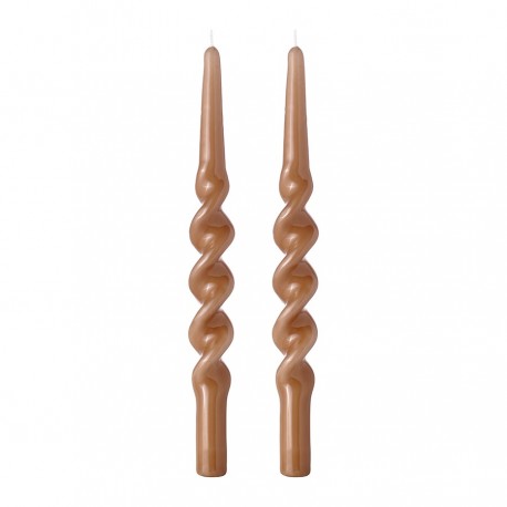 Набор из двух свечей светло-коричневого цвета из коллекции essential, 35 см