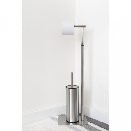 Держатель для туалетной бумаги с ершиком iver, матовый хром