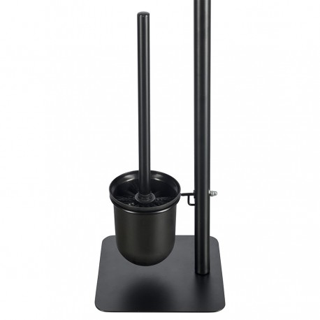 Держатель для туалетной бумаги с подвесным ершиком mats, черный