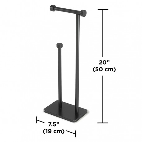 Держатель для туалетной бумаги cappa, 20х12х52 см, черный