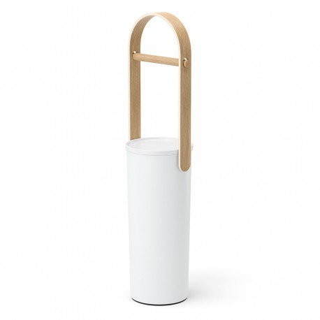 Держатель-органайзер для туалетной бумаги bellwood, белый/натуральное дерево