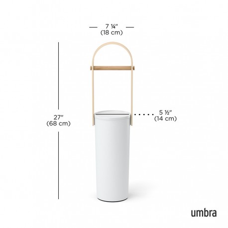 Держатель-органайзер для туалетной бумаги bellwood, белый/натуральное дерево