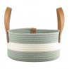 Корзина для хранения helly D26х13 см, бежевая/зеленая