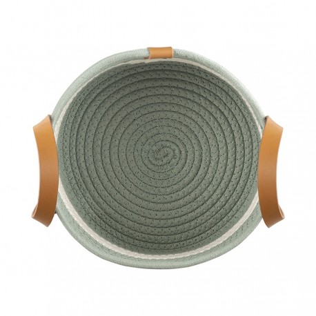 Корзина для хранения helly D26х13 см, бежевая/зеленая