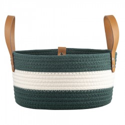 Корзина для хранения helly D28х14 см, бежевая/зеленая