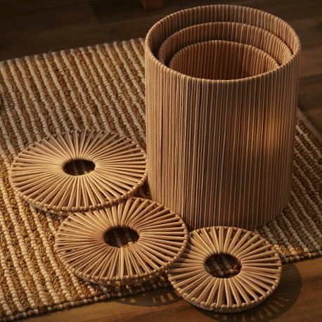 Корзина плетеная dholak beige из коллекции ethnic, размер l